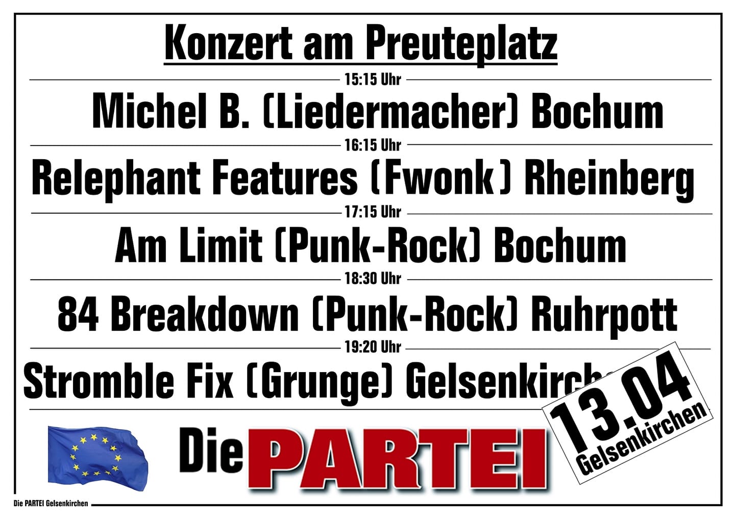 Wahlkampfkonzert der Partei Die PARTEI